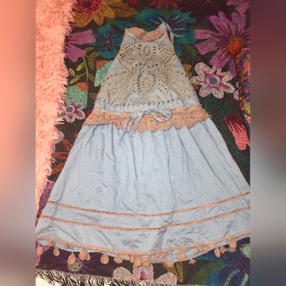 Sweet Cotton Halter Dress By Ryu Size Small